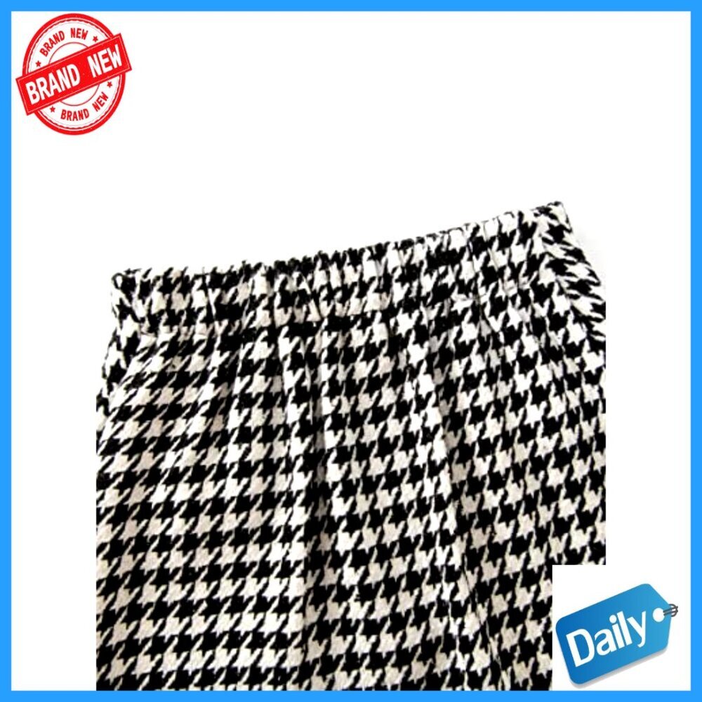 Girls Houndstooth Tweed Jacket Skirt Set Tea Party Outfit 2 Piece - Picture 4 of 5